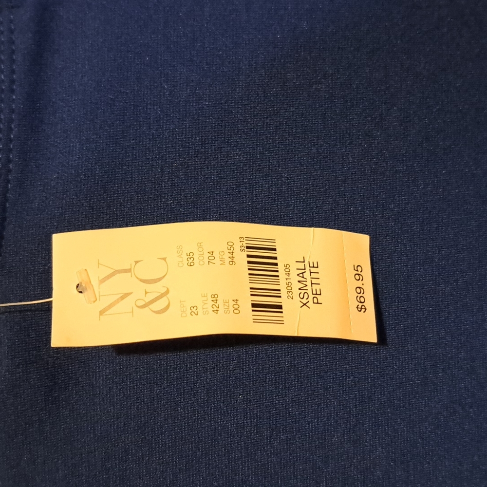 NWT NY & Co cobalt blue zipper pocket dress - Picture 6 of 9